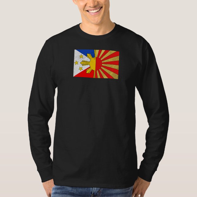 Camiseta Filipinas Filipino Japonês Japonês Sinalizador Fr (Frente)