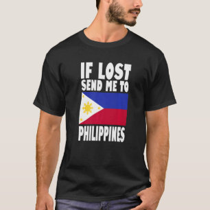 Camiseta Filipinas Flag Design Se perdido me envie para Phi