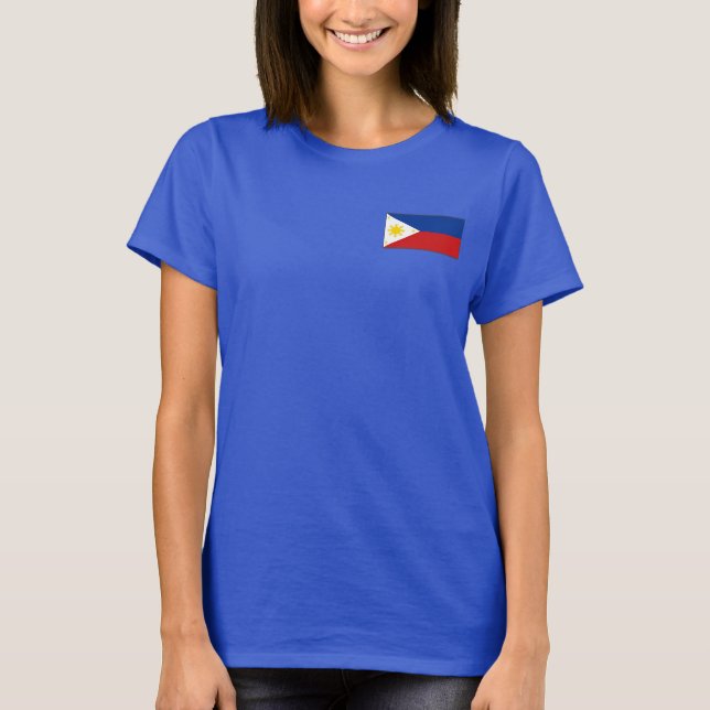 Camiseta Filipinas Flag e Map Dk T-Shirt (Frente)