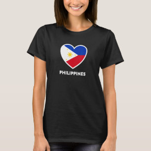 Camiseta Filipinas Flag Heart