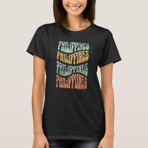 Camiseta Filipinas Groovy Retro 60s 70s Estilo Filipino Pr