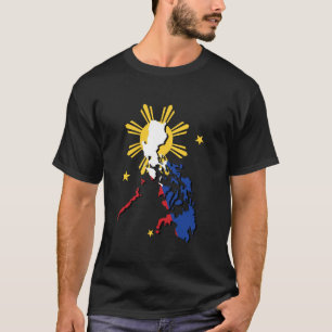 Camiseta Filipinas: Mapa Sinalizador Filipina Pride Pinoy