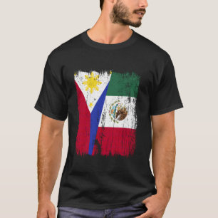 Camiseta Filipinas México Meia Bandeira Filipino Mexicano H