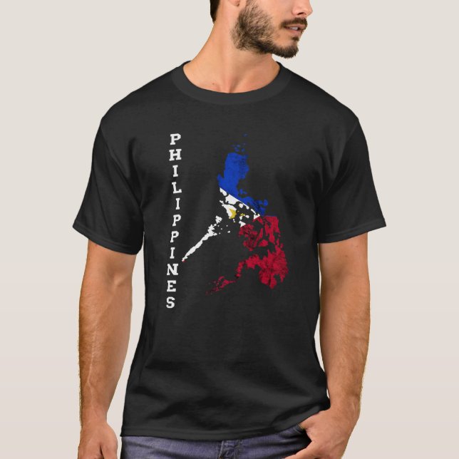 Camiseta Filipinas Pilipinas Map Filipino Sun Philippine (Frente)
