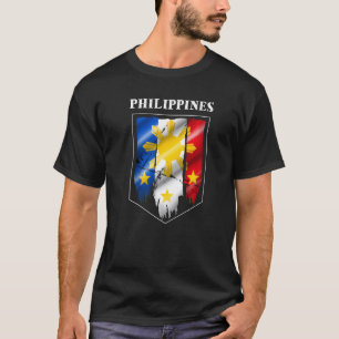 Camiseta Filipinas Pinay Orgulho Filipino Bandeira do País