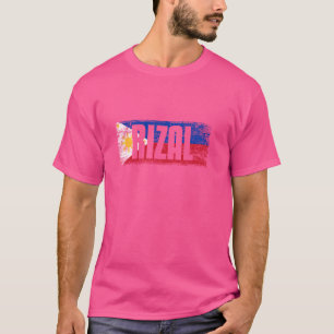 CAMISETA FILIPINAS RIZAIS COM SEU PAVILHÃO DE FILIPINO ORGU