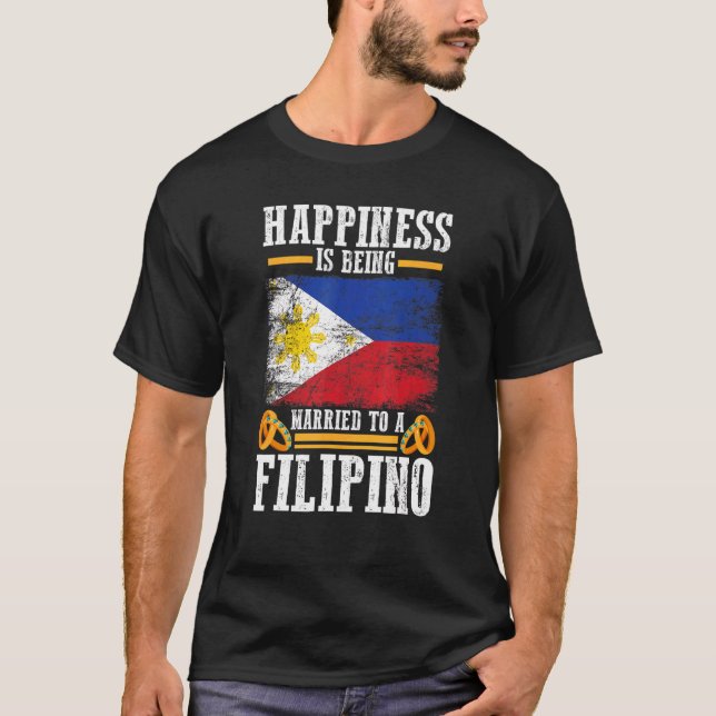 Camiseta Filipinas sinalizam que a felicidade está sendo ca (Frente)
