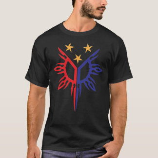 Camiseta Filipinas tribais Filipino Sun e Stars Flag Ess