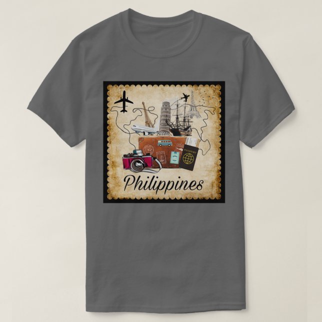 Camiseta Filipinas Viagem mundial Viagem de Souvenir Destin (Frente do Design)