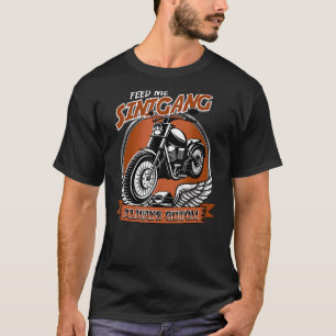 Camiseta Filipino Alimente-me Sinigang Sempre Com Fome Moto