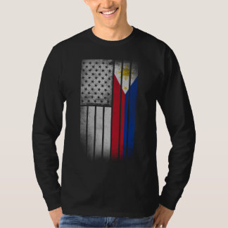 Camiseta Filipino American Flag Filipino Flag