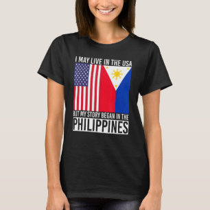 Camiseta Filipino Americano Filipina Heritage USA Flag Phil