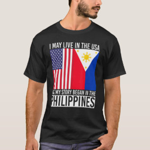 Camiseta Filipino Americano Filipina Heritage USA Flag Phil