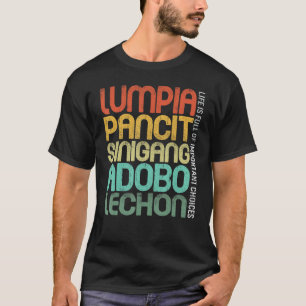 Camiseta Filipino Comida Filipina Lumpia Pancit Sinigang Ad