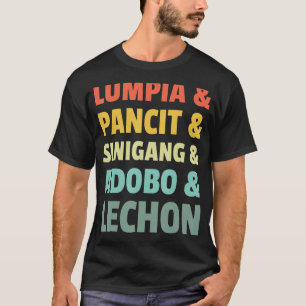 Camiseta Filipino Comida Filipina Lumpia Pancit Sinigang Ad