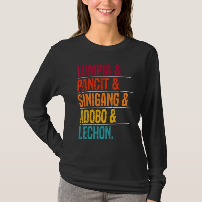 Camiseta Filipino Comida Lover Foodie Phillippines Cuisine (Frente)