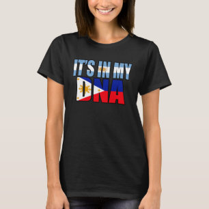 Camiseta Filipino e Argentino Mistura de DNA Bandeira Patri