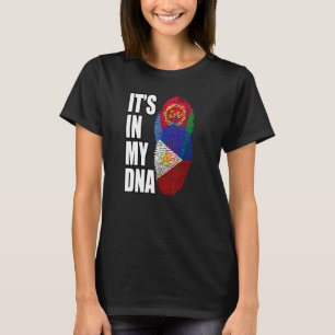 Camiseta Filipino e Eritreu Mistura DNA Bandeira Patrimônio