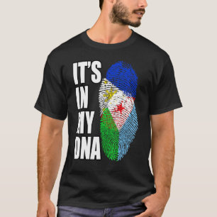 Camiseta Filipino E Jibutiano Mix DNA Flag Heritage