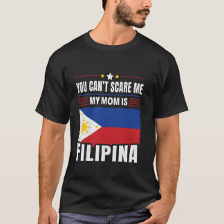 Camiseta Filipino Filipinas Você não pode me assustar Minha