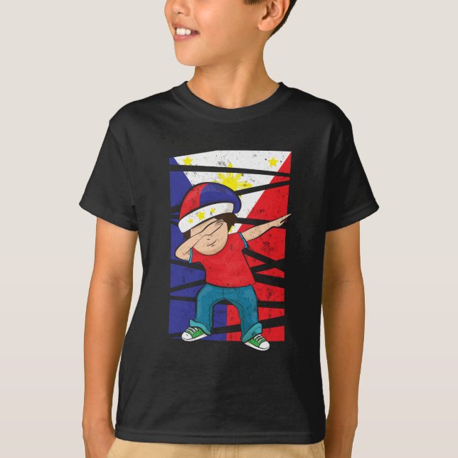 Camiseta Filipino filipino de toque ligeiro da bandeira do (Frente)