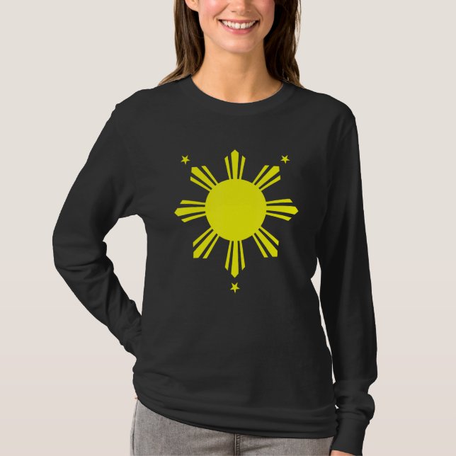 Camiseta Filipino Flag 3 Stars and A Sun Men Women Pinoy Pr (Frente)