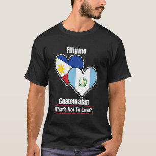 Camiseta Filipino Guatemalteco Corações Bandeiras O Que Não