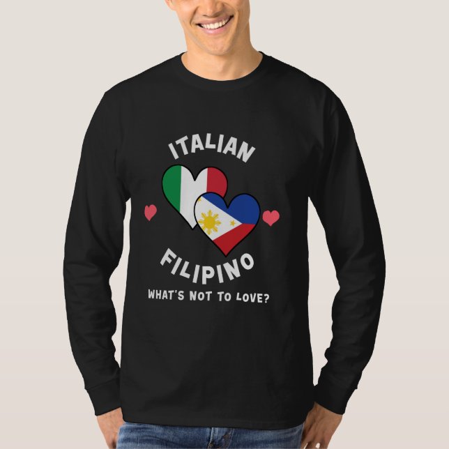 Camiseta Filipino italiano: O que não se ama com os sinaliz (Frente)