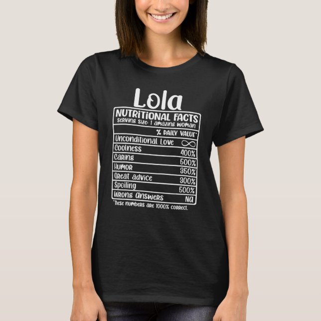 Camiseta Filipino Lola Grandmother  Nutrition Label Best Lo (Frente)