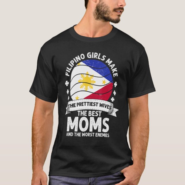 Camiseta Filipino Mãe Filipina Dia de as mães Mama Filipino (Frente)