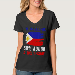 Camiseta Filipino Men Filipinas Comida de bandeira Adobo Pi