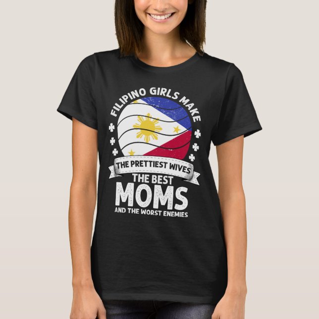 Camiseta Filipino Mom Phillipines Mama Filipino American (Frente)