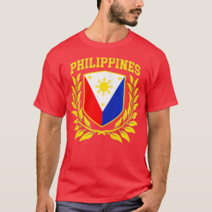 Camiseta Filipino Pride   with Philippine Flag Crest Zip 