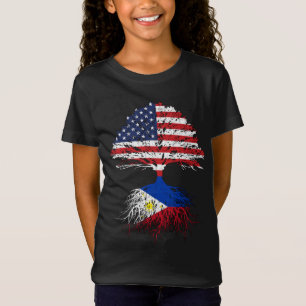 Camiseta Filipino Roots American Grown Filipinas Flag Gif