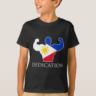 Camiseta Filipino Weightelevando Filipinas Flag Bodybuildin