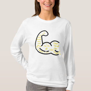 Camiseta Filippianos 4:13 Bíblia Verso Mão de Mulher