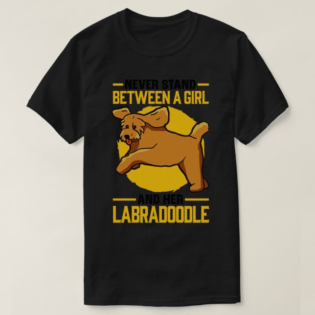 Camiseta Fille Avec Labradoodle Australie Goldendoodle (Frente do Design)