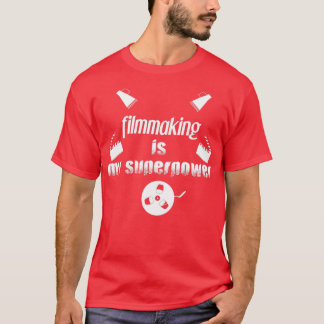 Camiseta filmagem é meu super poder filmando amantes flmi