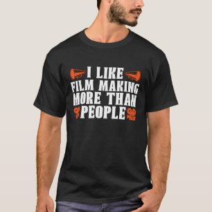 Camiseta Filmando Eu Gosto Do Filme Fazer Mais Diretor Da C