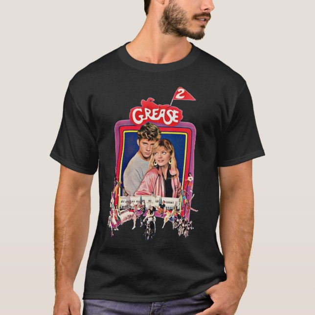 Camiseta Filme de 80 s (Grease 2 Classic) - Camisa-T essenc (Frente)
