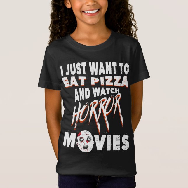 Camiseta Filme de cinema - fã de pizza (Frente)