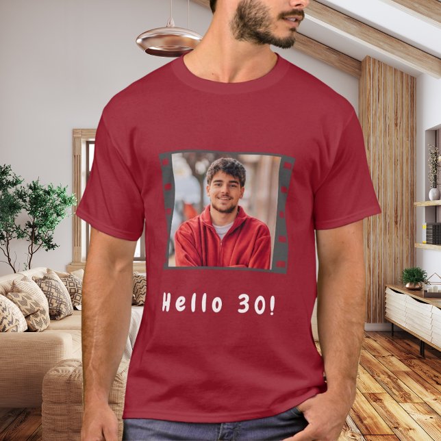 Camiseta Filme de fotos personalizado de aniversário saudaç (Criador carregado)