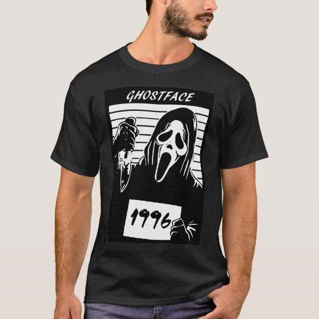 Camiseta Filme de horror da face fantasma (Frente)