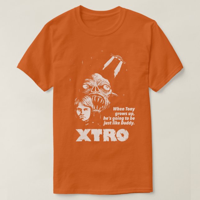 Camiseta Filme de horror do Retro 80s XTRO (Frente do Design)