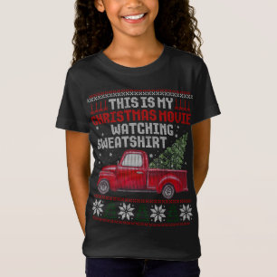 Camiseta Filme de Natal Assistindo Adultos, Caminhão Vintag