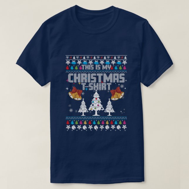 Camiseta filme de Natal festivo unisex (Frente do Design)