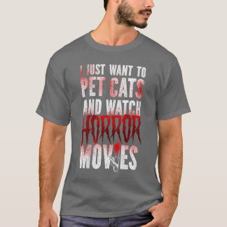 Camiseta Filme de Terror Assustador Feminino Eu Só Quero Ac