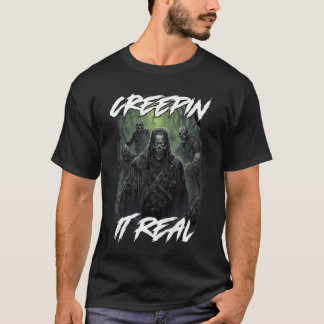 Camiseta Filme de Terror Retro Halloween Zumbis Creepin It