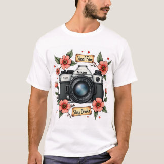 Camiseta Filme fotografado não se contorce - Câmera venosa