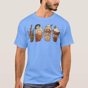 Camiseta Filme Horror E Café Halloween Spooky Season Co
